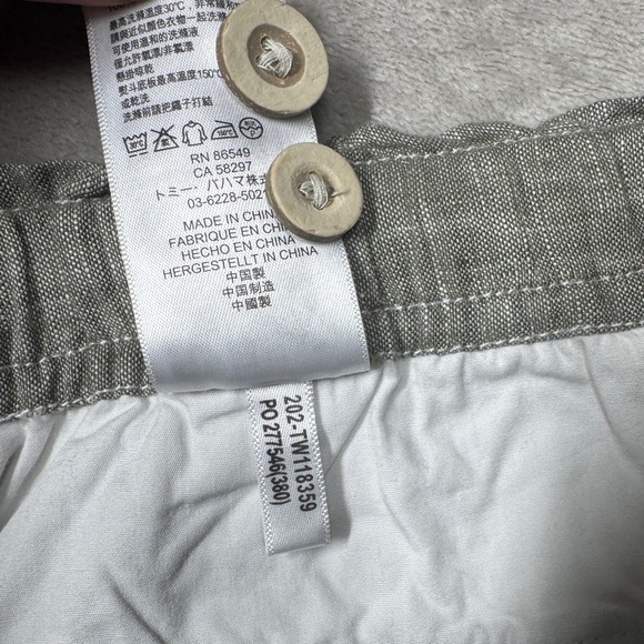 Tommy Bahama Women’s 100% Linen Green Casual Lagenlook Drawstring Pants Medium - Picture 15 of 15